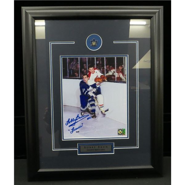 Bobby Baun Toronto Maple Leafs Autographed 8x10 Photo Professionally Framed With COA