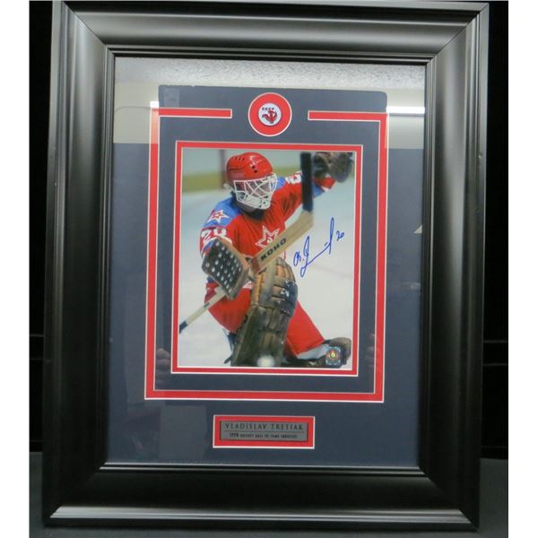 Vladislav Tretiak Signed 8x10 Photo Professionally Framed With COA