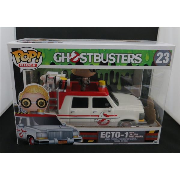New Funko Pop Rides Ghosbusters Ecto-1 With Jillian Holtzmann #23 BV $40