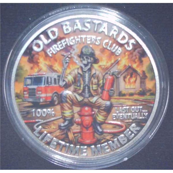 Old Bastards Firefighters Club Collector Coin
