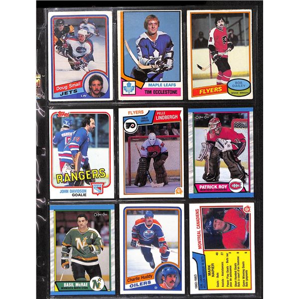 Lot of 9 Various Vintage Hockey Cards Various Teams Sets & Players