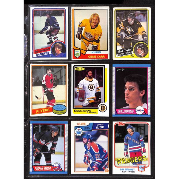 Lot of 9 Various Vintage Hockey Cards Various Teams Sets & Players