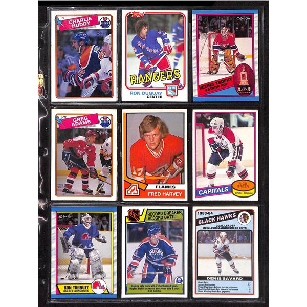 Lot of 9 Various Vintage Hockey Cards Various Teams Sets & Players