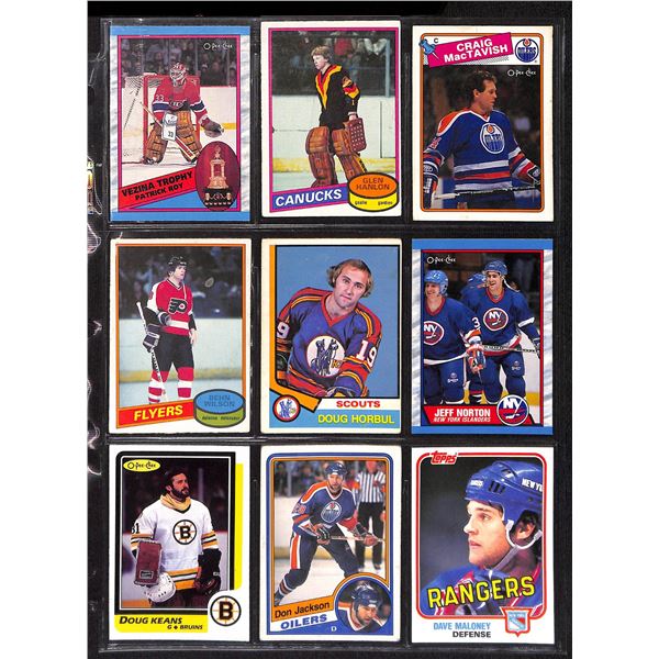 Lot of 9 Various Vintage Hockey Cards Various Teams Sets & Players