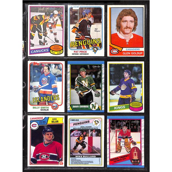 Lot of 9 Various Vintage Hockey Cards Various Teams Sets & Players