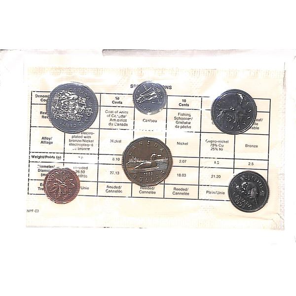 Royal Canadian Mint 1993 Uncirculated 6 Coin Collector Set