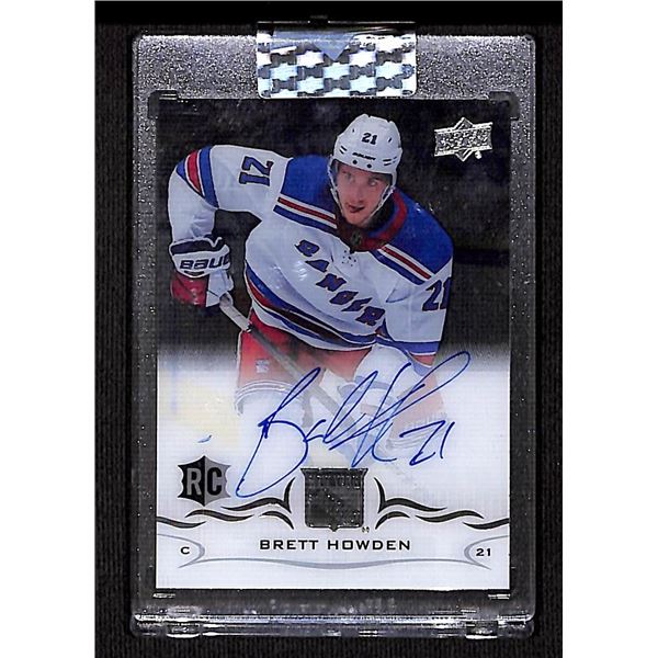 2018-19 Upper Deck Clear Cut #CCRBH Brett Howden AU RC BV $75