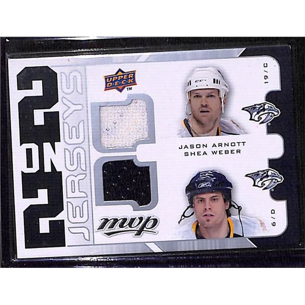 2008-09 Upper Deck MVP Two on Two Jerseys Arnott/Weber/Legwand/Sullivan