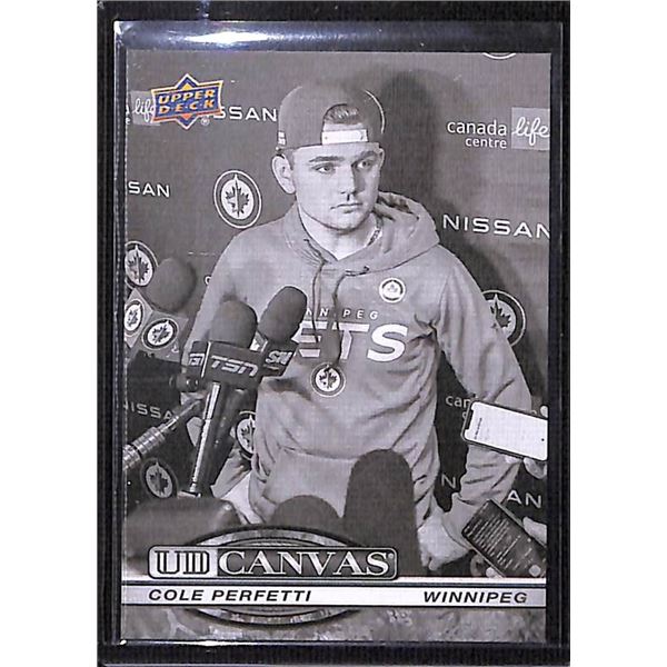 2025-26 Upper Deck UD Canvas Black and White #C20 Cole Perfetti
