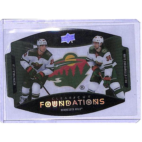 2020-21 Upper Deck Clear Cut Foundation #CCFZF Kevin Fiala/Mats Zuccarello