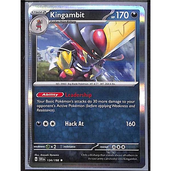 Pokemon Kingambit - 134/198 - Rare Holo Scarlet & Violet