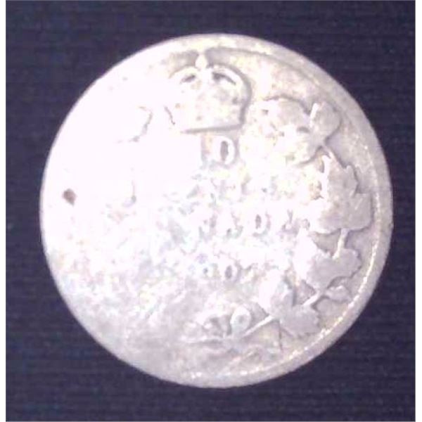 Canadian Silver Dime Date Unknown