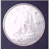 Image 1 : 1964 Canadian Silver 10 Cent Coin