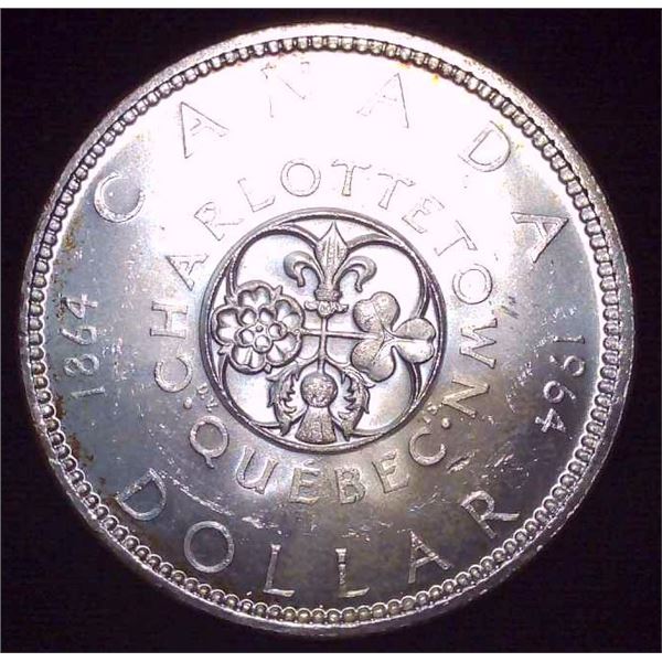 1964 Canadian Silver $1 Dollar Coin