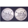 Image 1 : 2x Canadian Nickels 1942