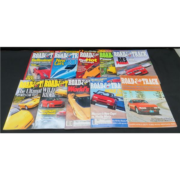 Collection Of 10 Road & Track Magazines Various Years