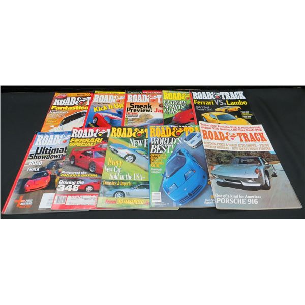 Collection Of 10 Road & Track Magazines Various Years