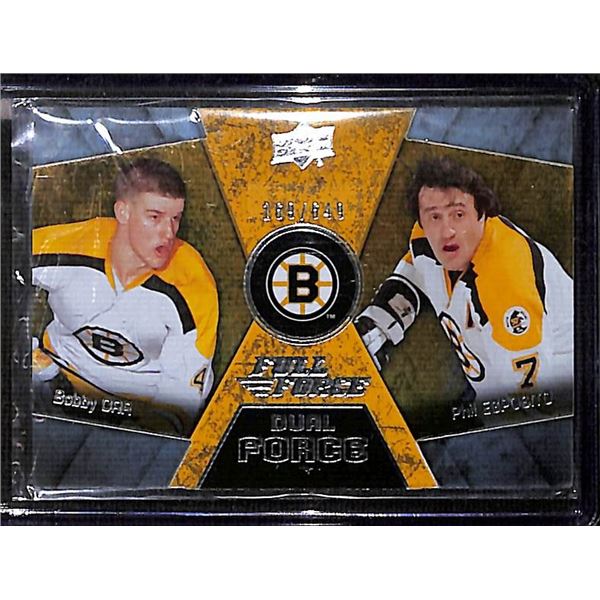 2015-16 Upper Deck Full Force Dual Force #DF3 Bobby Orr/Phil Esposito 169/649