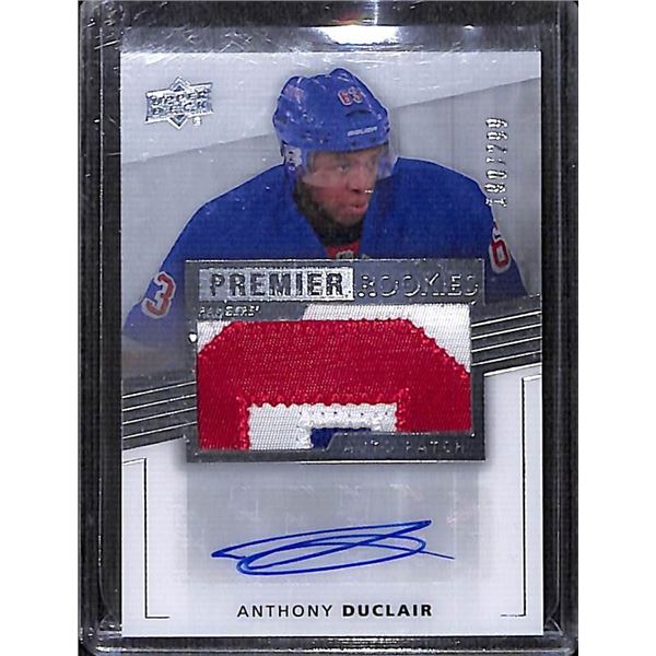 2014-15 Upper Deck Premier #117 Anthony Duclair JSY AU 190/299 RC BV $60