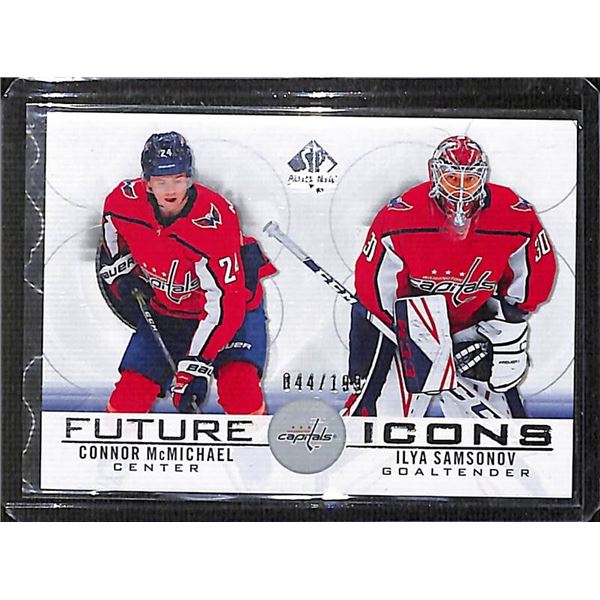 2020-21 SP Authentic #146 Connor McMichael/Ilya Samsonov 44/199 BV $40