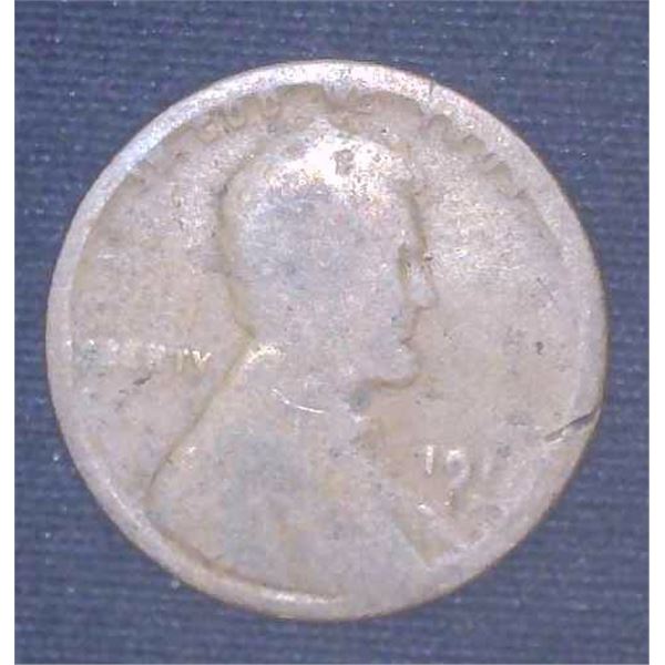 1911 USA Wheat Penny One Cent Coin