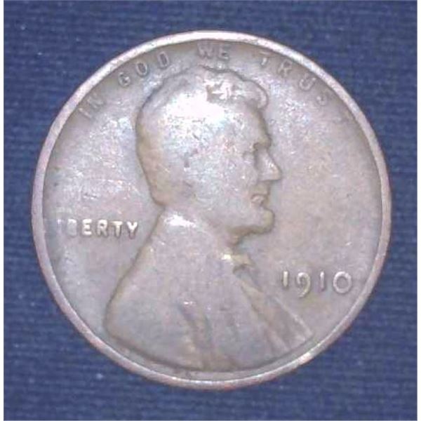 1910 USA Penny One Cent Coin