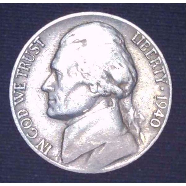 1940 USA 5 Cent Coin