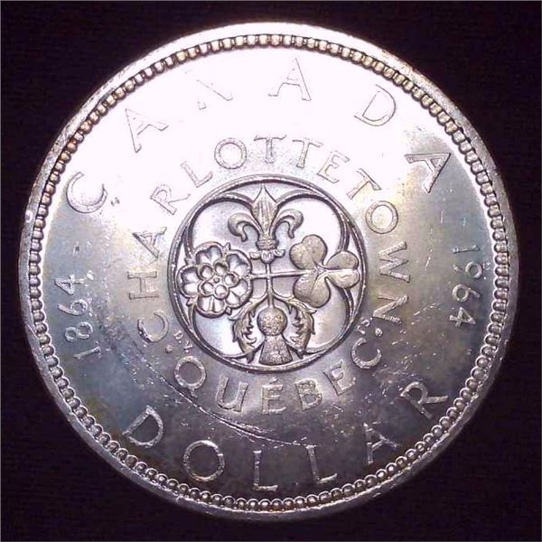 1964 Canadian Silver $1 Dollar Coin