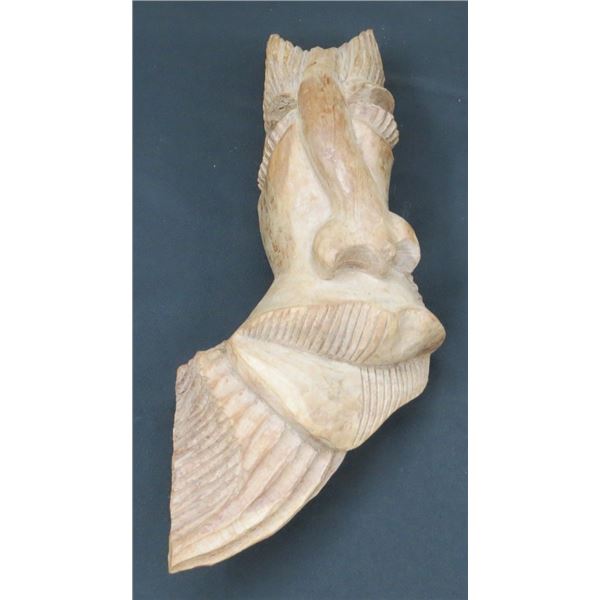 Hand Carved Wooden Face 16" Long