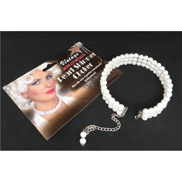 Vintage Hollywood Pearl Shimmer Chocker