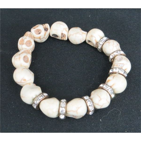Skull & Rhinestone Bracelet