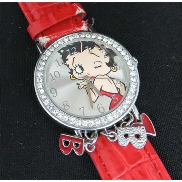 Betty Boop Wrist Watch With Charms