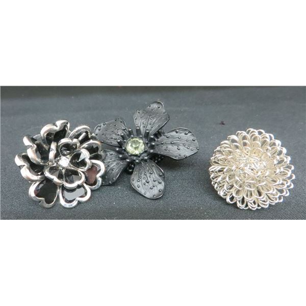 3 Flower Fashion Rings