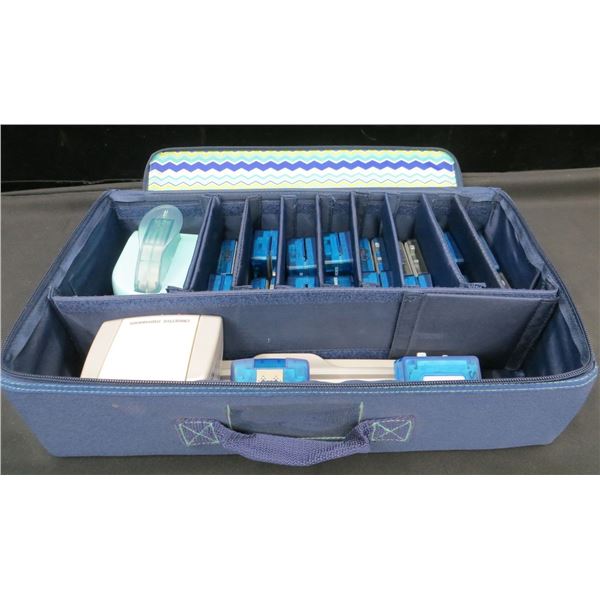 Creative Memories Zippered Organizer With Punches and Lots Of Border Makers