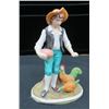 Image 1 : Vintage Flambro Farm Boy Feeding Chickens Porcelain Figurine 7" Tall