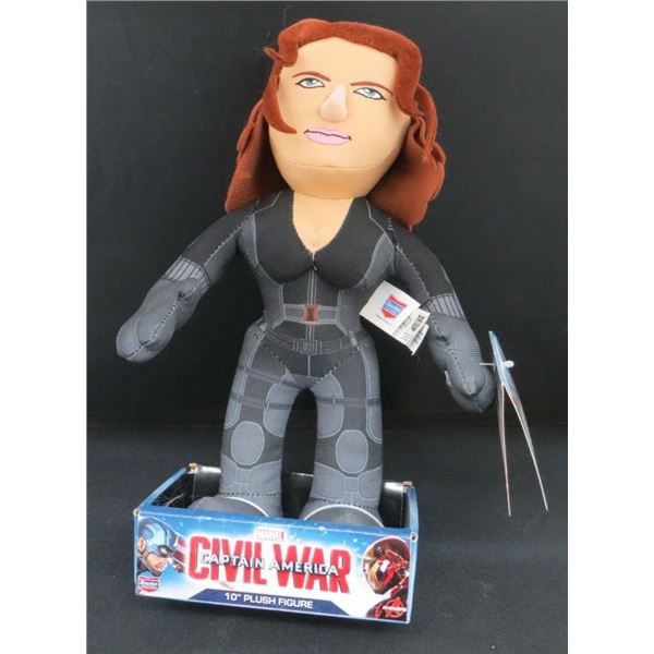 New Marvel Civil War Black Widow 10" Plush Figure