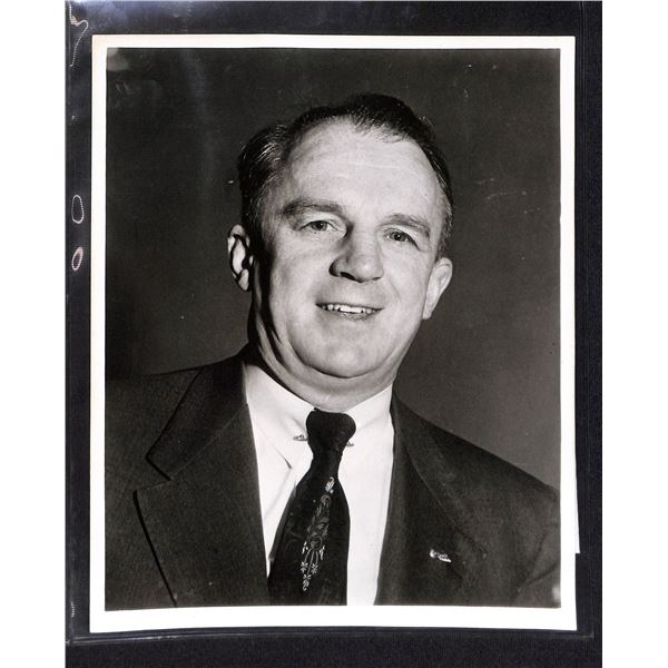 Vintage Original 8x10 Black & White Photo Detroit Red Wings John Mitchell Chief Scout