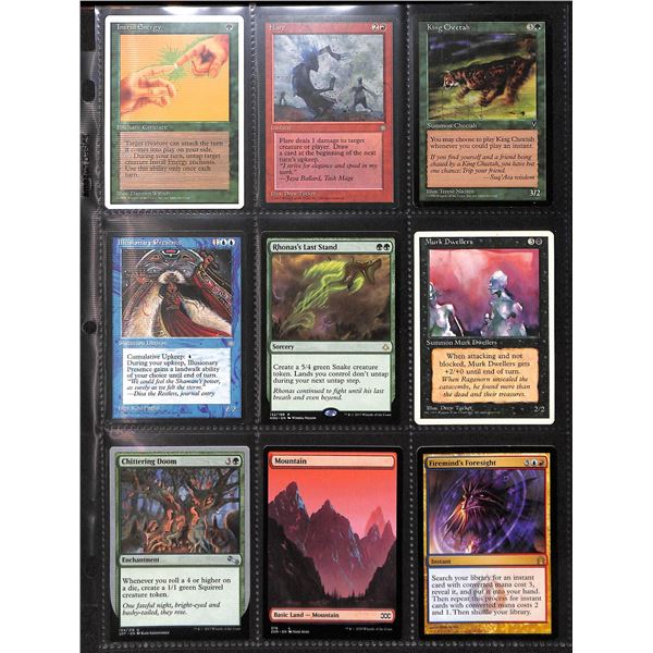 Lot Of 9 Various Magic The Gathering Cards Various Sets & Colors