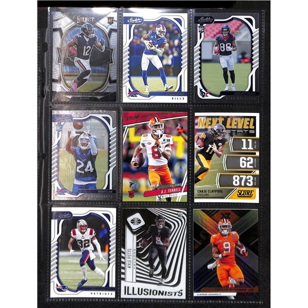 Lot of 9 Various Football Rookie & Insert Cards Various Teams & Players