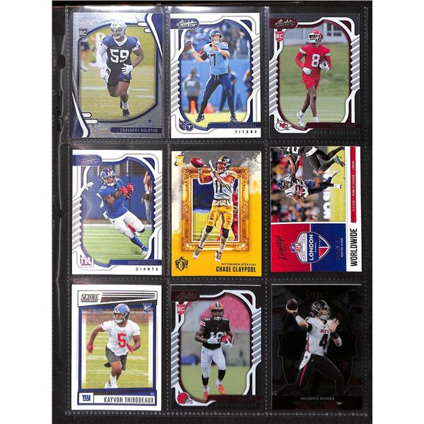 Lot of 9 Various Football Rookie & Insert Cards Various Teams & Players