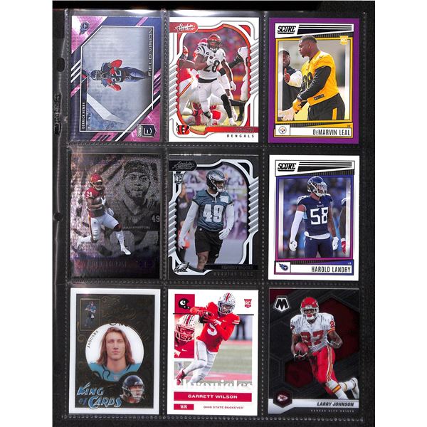 Lot of 9 Various Football Rookie & Insert Cards Various Teams & Players