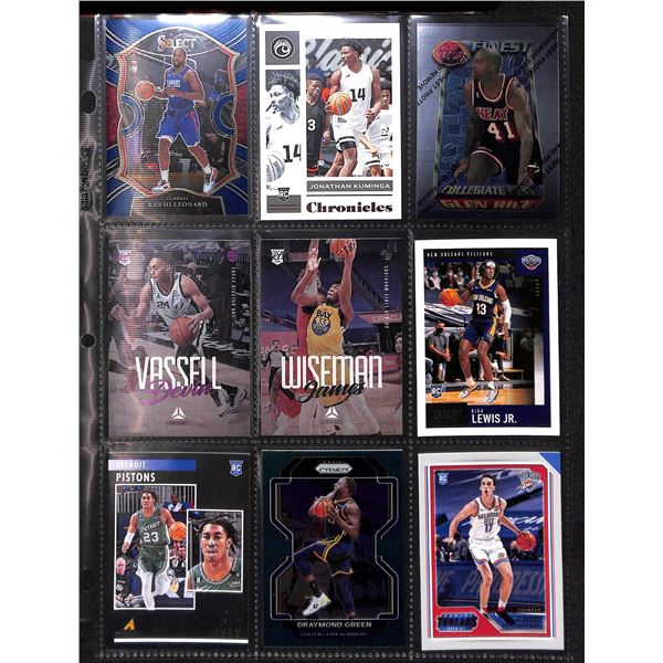Lot of 9 Various Basketball Inserts and Rookie Collector Cards