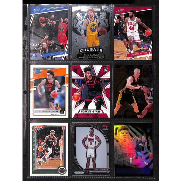 Lot of 9 Various Basketball Inserts and Rookie Collector Cards
