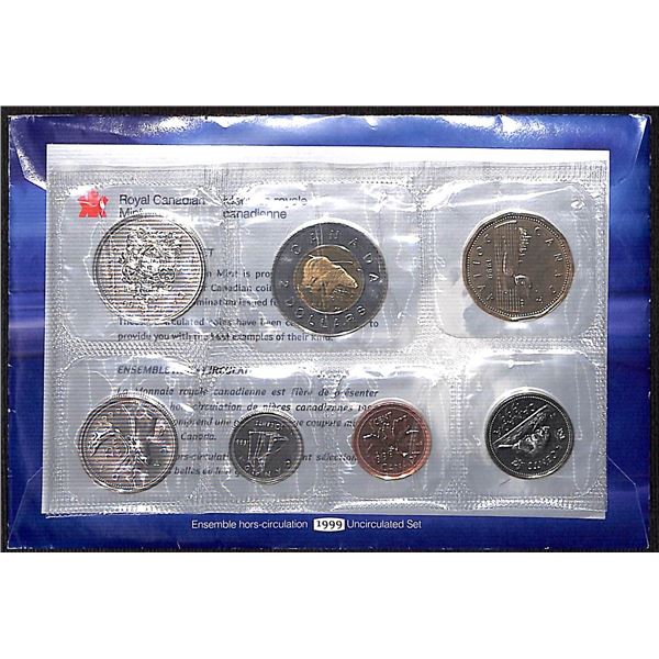 Royal Canadian Mint 1999 Uncirculated Proof-Like 7 Coin Collector Set