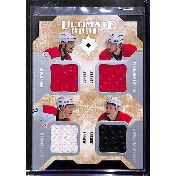 2014-15 Ultimate Collection Foursomes Eric Staal/Elias Lindholm/Jeff Skinner/Alexander Semin