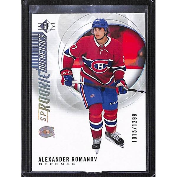 2020-21 SP Silver Spectum #119 Alexander Romanov RC 1015/1299
