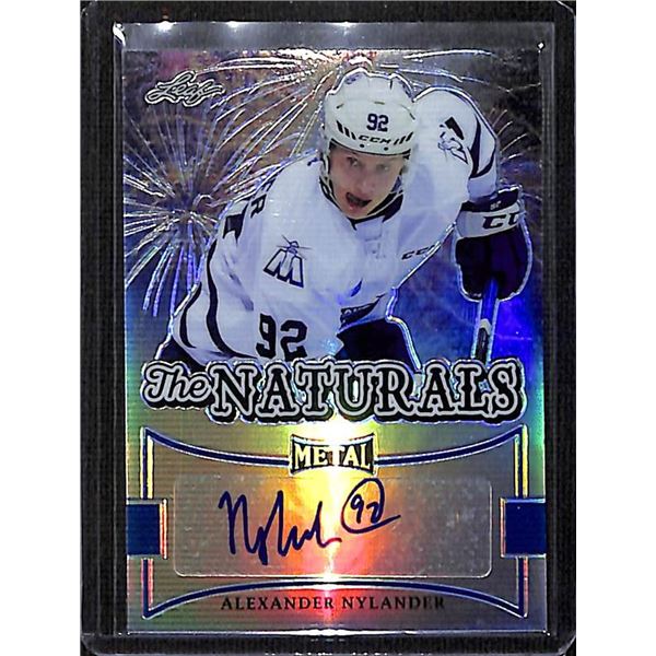 2015-16 Leaf Metal The Naturals Prismatic Blue #TNAN1 Alexander Nylander 11/15 BV $100