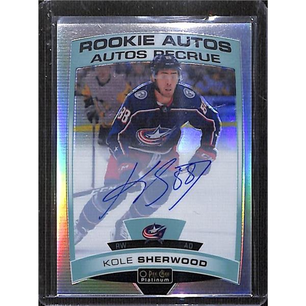 2019-20 O-Pee-Chee Platinum Rookie Autographs Rainbow #RSH Kole Sherwood