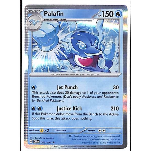 Pokemon Palafin - 062/197 - Rare HOLO Obsidian Flames