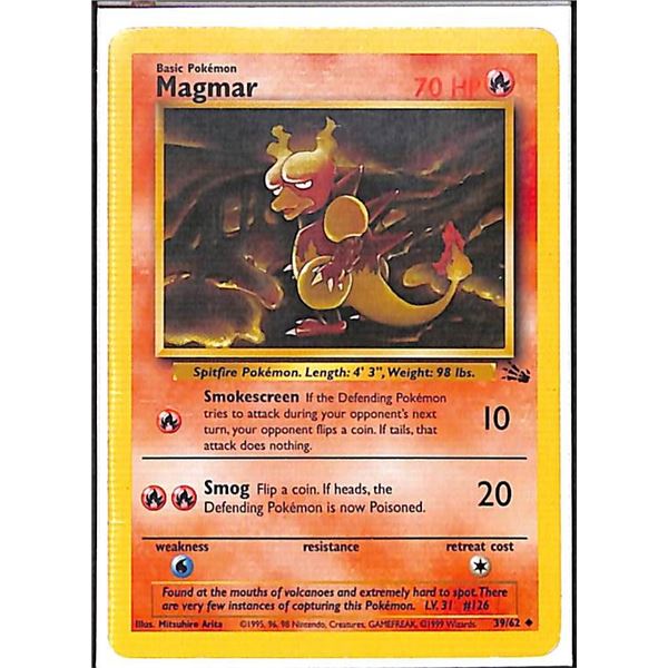 Pokemon Magmar - 39/62 - Uncommon - Unlimited Fossil